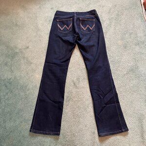Dark Blue Wrangler Q-Baby Jeans in Excellent Condition 9/10 x 36
